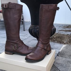 Civico brown leather riding boots